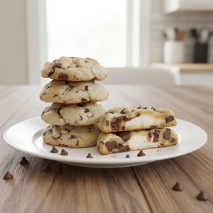 Ciastka z czekoladą i kokosem